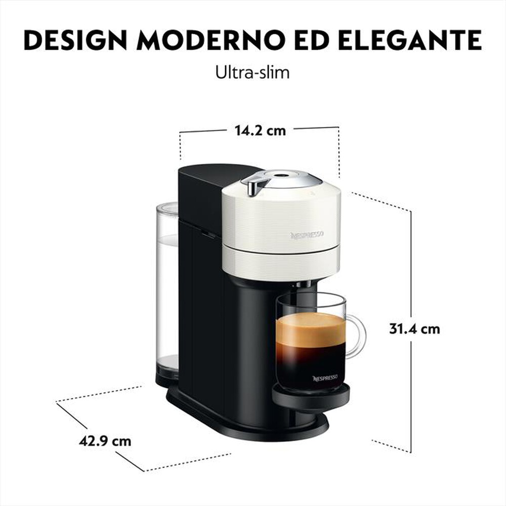 "DE LONGHI - VERTUO NEXT NESPRESSO ENV120.W MACCHINA PER CAFFÈ-Bianco"