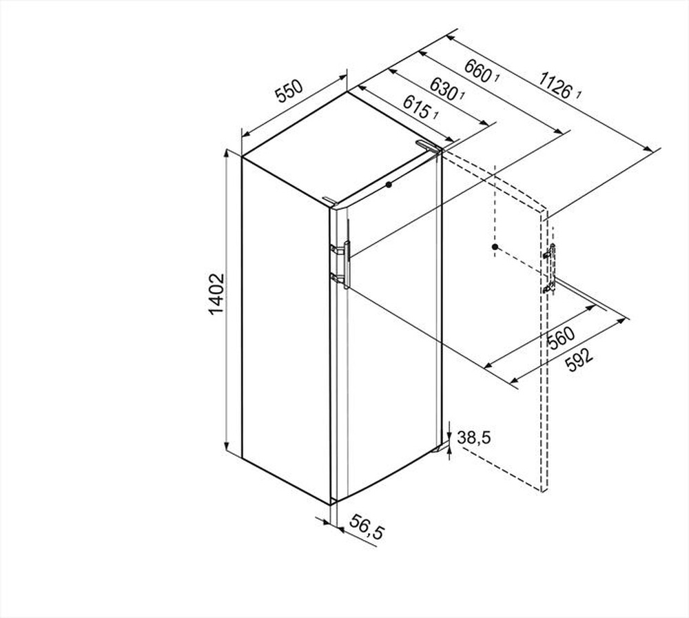 "LIEBHERR - Frigorifero 1 porta KSL 2834-20 Classe F"