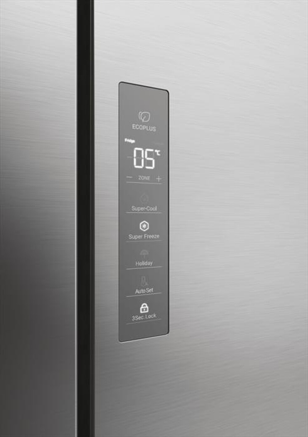 "HAIER - Frigorifero 4 porte HCR79F19ENMM Classe E 646 lt-Platino, Acciaio inossidabile"