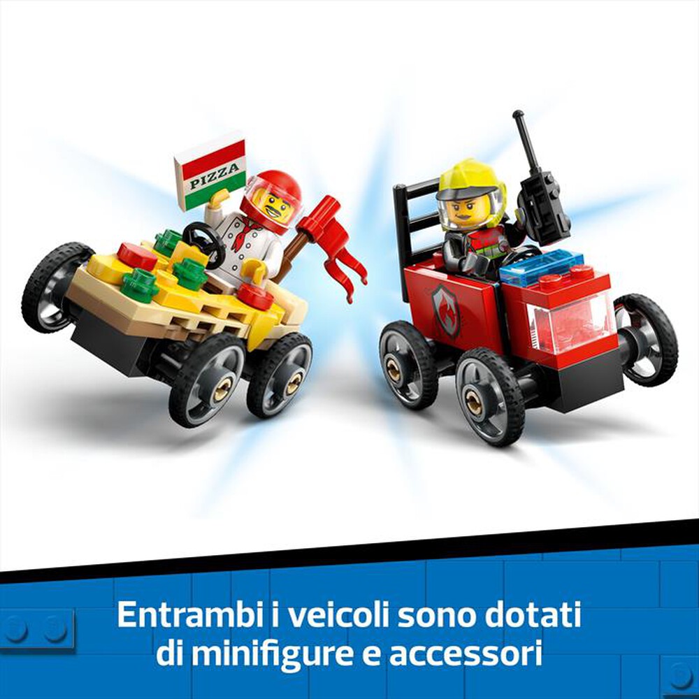 Immagine del prodotto LEGO - CITY Veicoli da corsa: pizzaiolo vs pompiere 60458