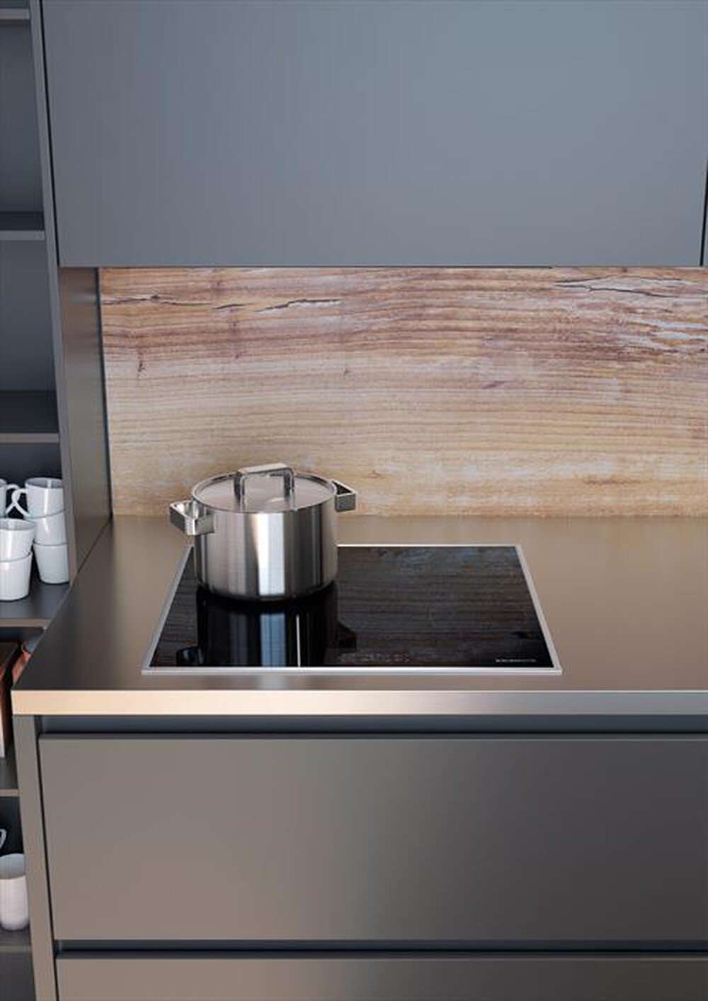 "GLEM GAS - Piano elettrico - vetroceramica GTH64TCIX2-Nero Lucido"