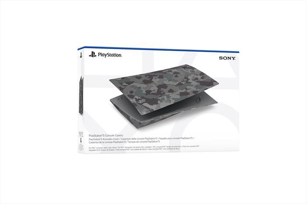 "SONY COMPUTER - COVER PS5 STANDARD-Grey Camouflage"