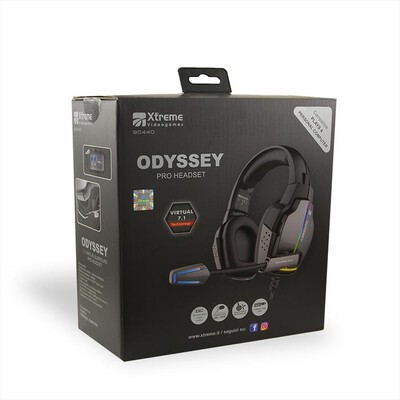 XTREME - DIAMOND LINE HEADSET ODYSSEY 7.1 CON ENC-NERO