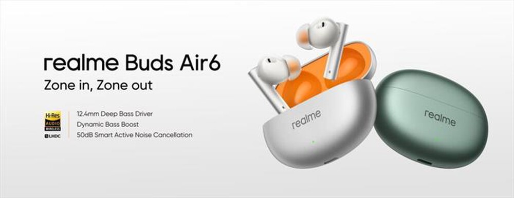 Immagine del prodotto REALME - BUDS AIR 6 WIRELESS EAR BUDS-Forest Green
