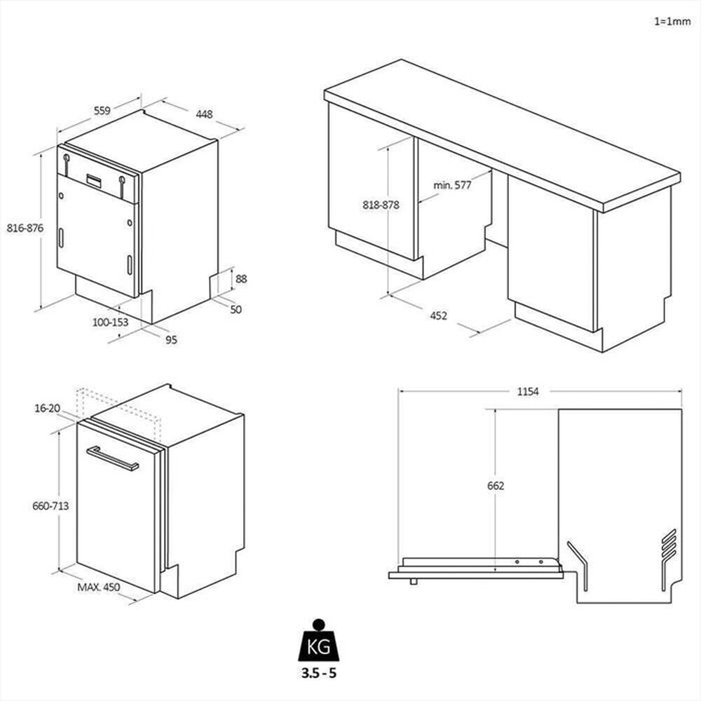 Immagine del prodotto CANDY - Lavastoviglie incasso CDI 2T1047 Classe E