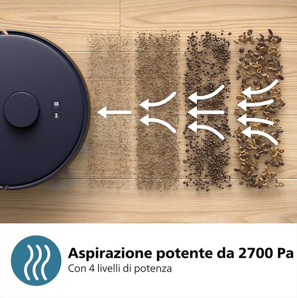 "PHILIPS - Aspirapolvere robot SERIE 2000 +STAZIONE XU2100/10-Nero"