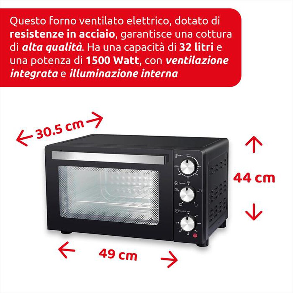Immagine del prodotto MELCHIONI FAMILY - Fornetto elettrico DEVIL 32-nero