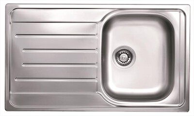 GLEM GAS - Lavello lineare GL186IXD 1 vasche-Inox satin