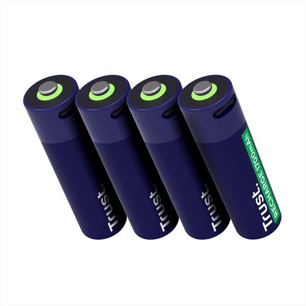 "TRUST - USB-C RECHARGEABLE BATTERIES 4P - AA-Black"
