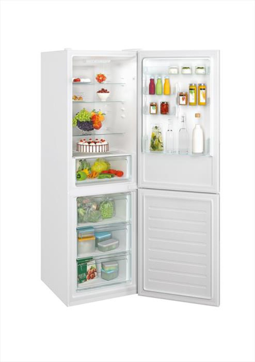 "CANDY - Frigorifero combinato CCE4T618EW Classe E 341 lt"