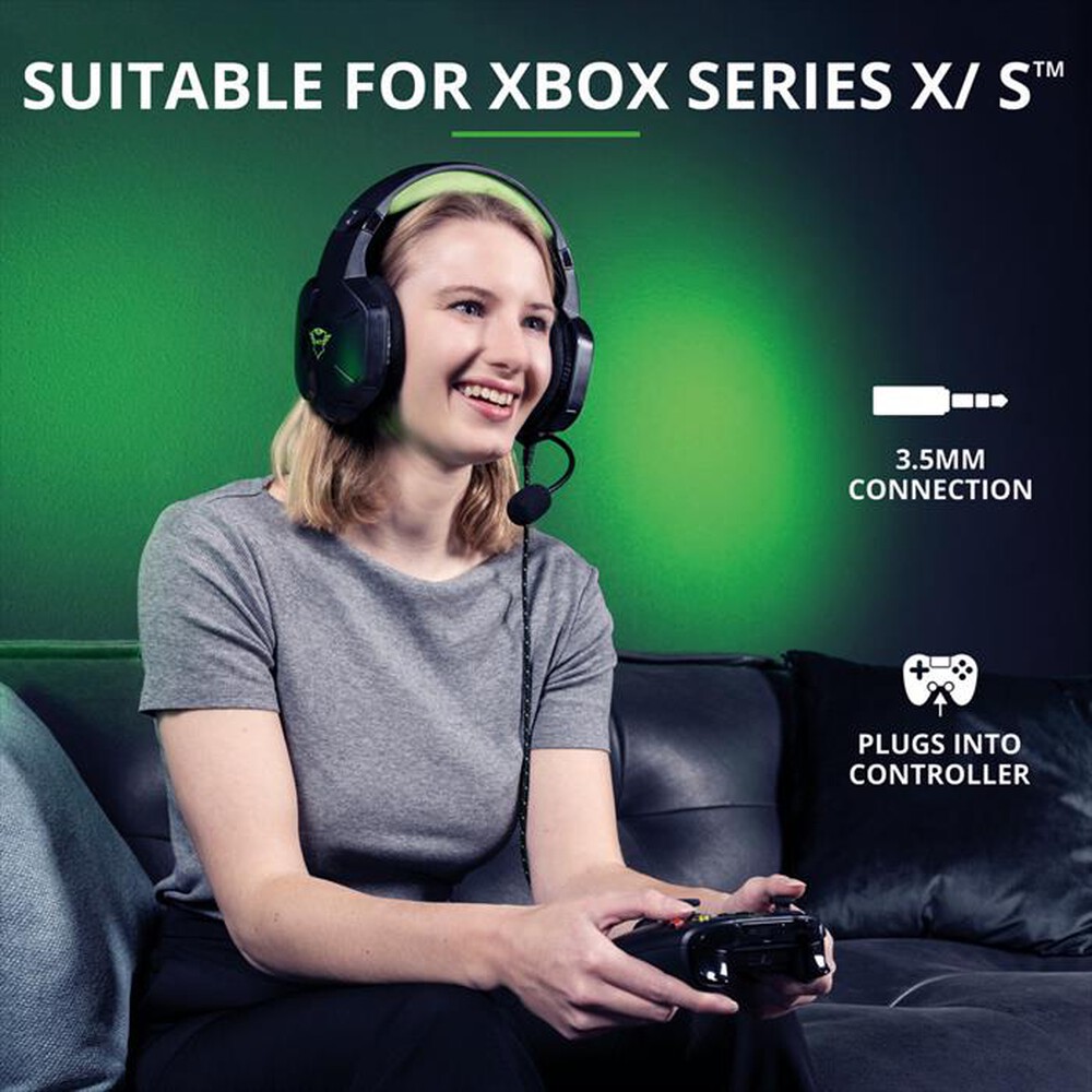 Immagine del prodotto TRUST - GXT323X CARUS HEADSET XBOX-Black/Green