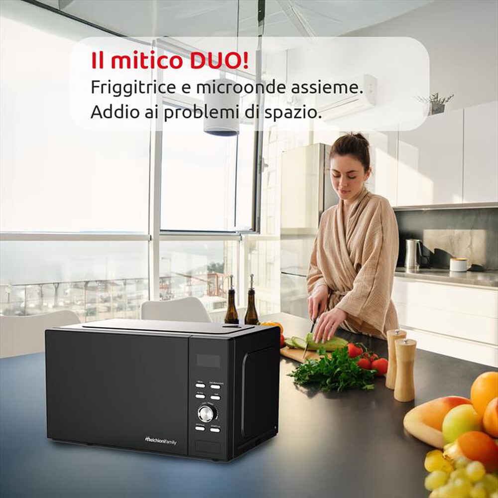 Immagine del prodotto MELCHIONI FAMILY - Friggitrice ad aria e microonde GOLIA-Nero / Metallo