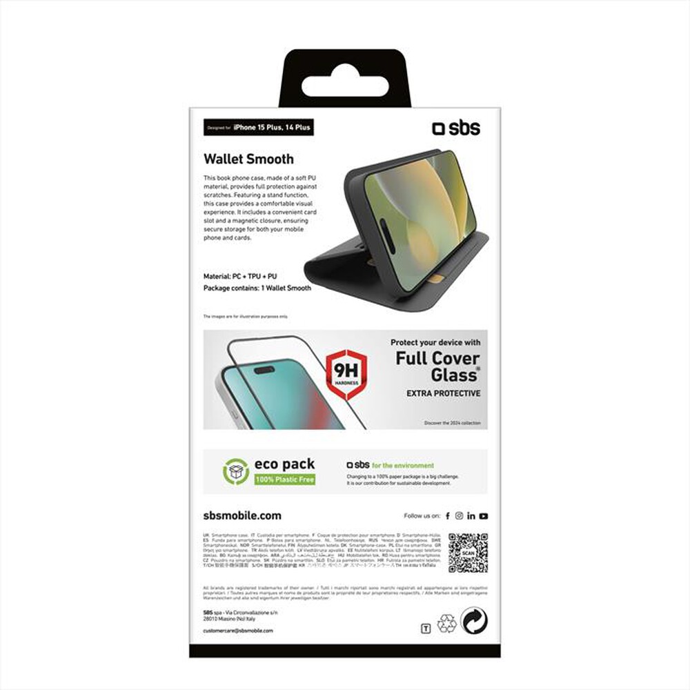 Immagine del prodotto SBS - Custodia TEBKLITEIP1567K per  iPhone 15 Plus-Nero