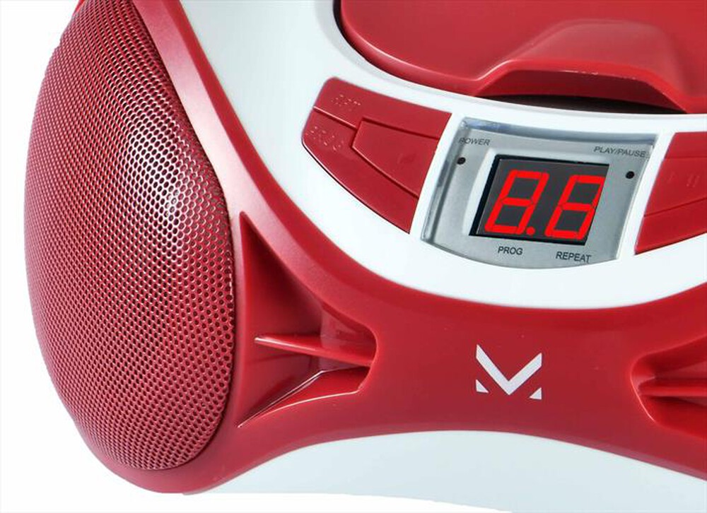 "MAJESTIC - Lettore CD portatile AH1262RAXRD-Rosso"