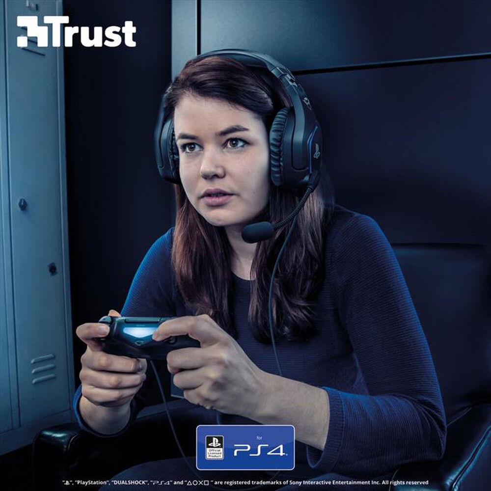 "TRUST - GXT 488 FORZE PS4 HEADSET BLACK-Black/Blue"