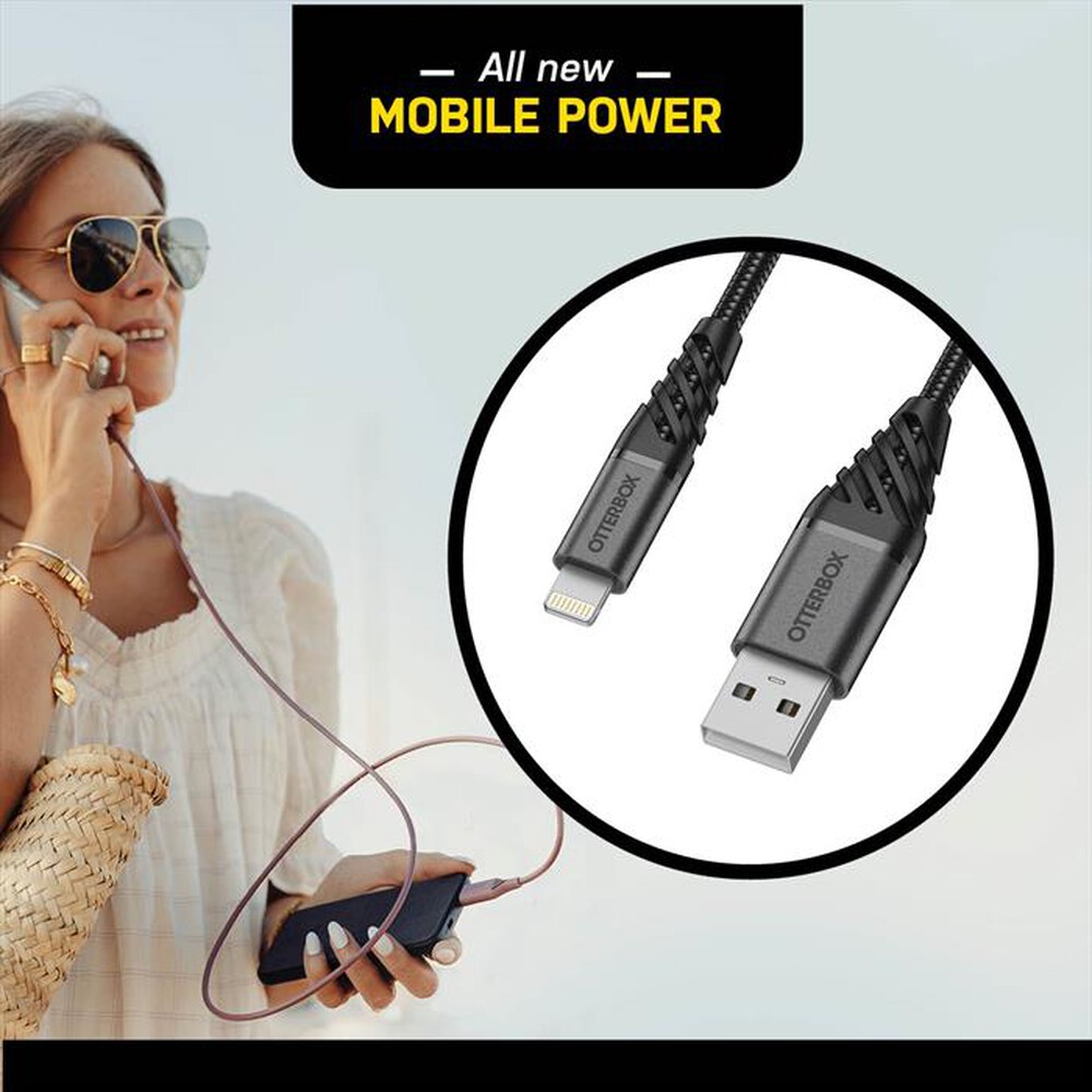"OTTERBOX - CAVO PREMIUM USB-A A LIGHTNING 2M-nero"