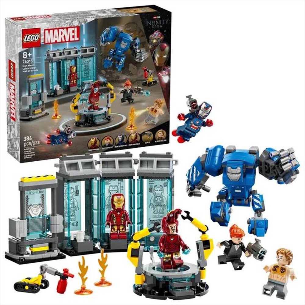 "LEGO - MARVEL Laboratorio di Iron Man:Sala Armature-76315-Multicolore"