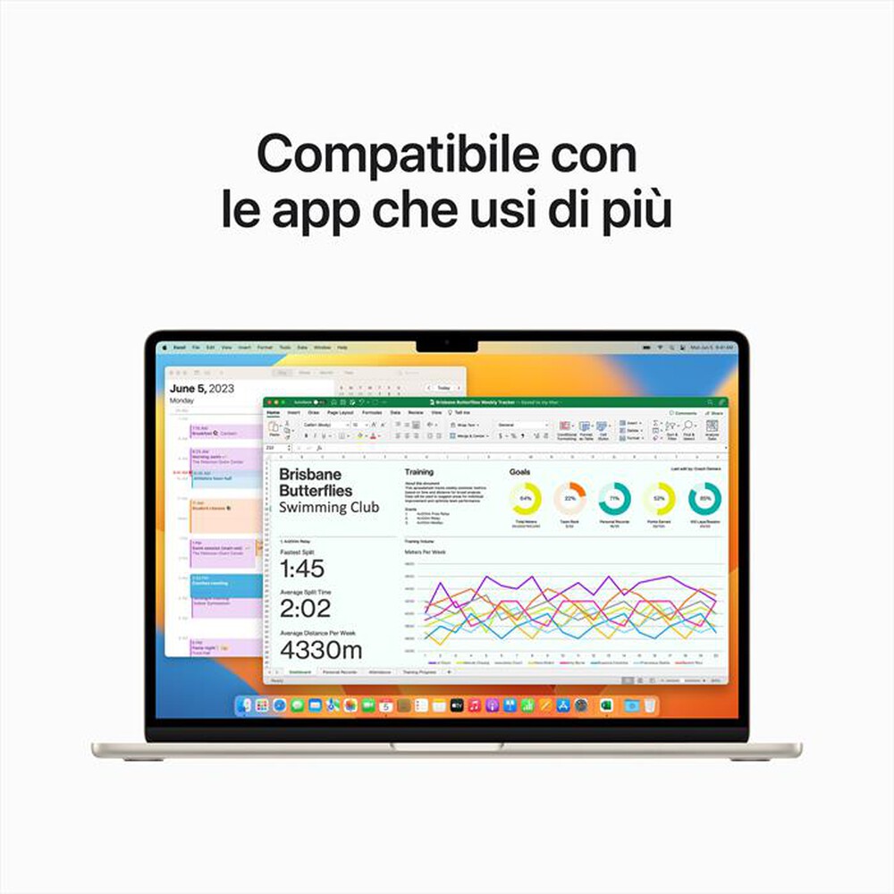 "APPLE - MacBook Air 15\" M2 8-core CPU 10-core GPU 256GB-Galassia"