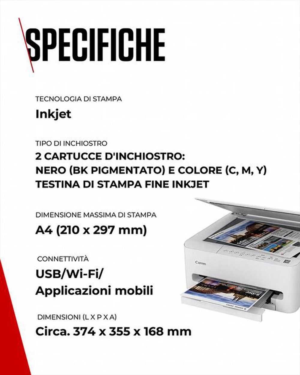 Immagine del prodotto CANON - Multifunzione PIXMA TS4150I-White