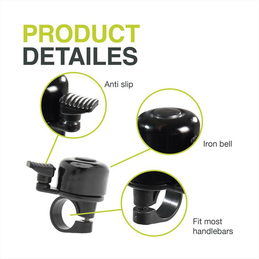 Immagine del prodotto CELLULARLINE - Campanello per bici e monopattino NEWMBELL1K-Nero