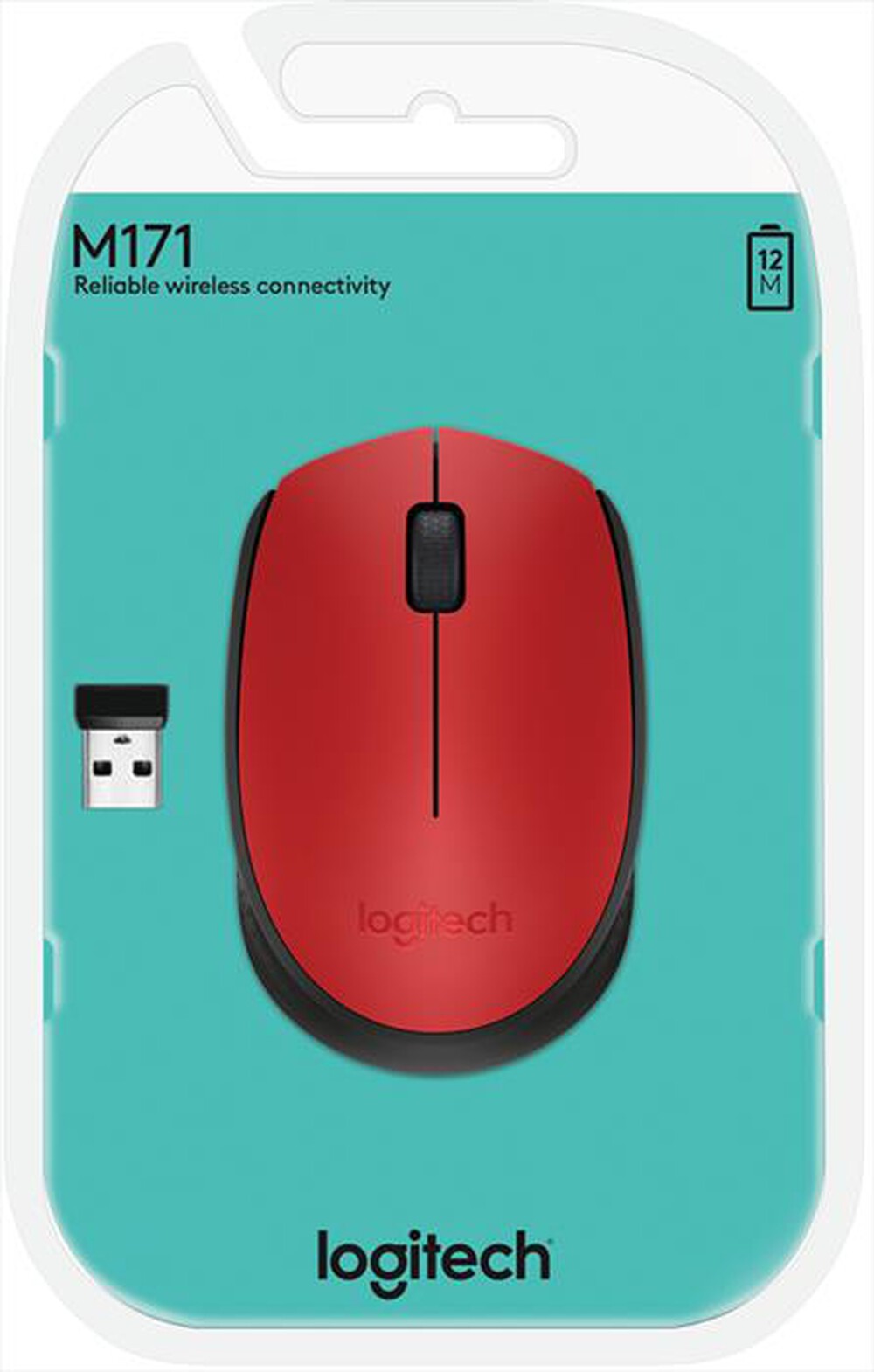 "LOGITECH - M171 RED-Rosso / Nero"