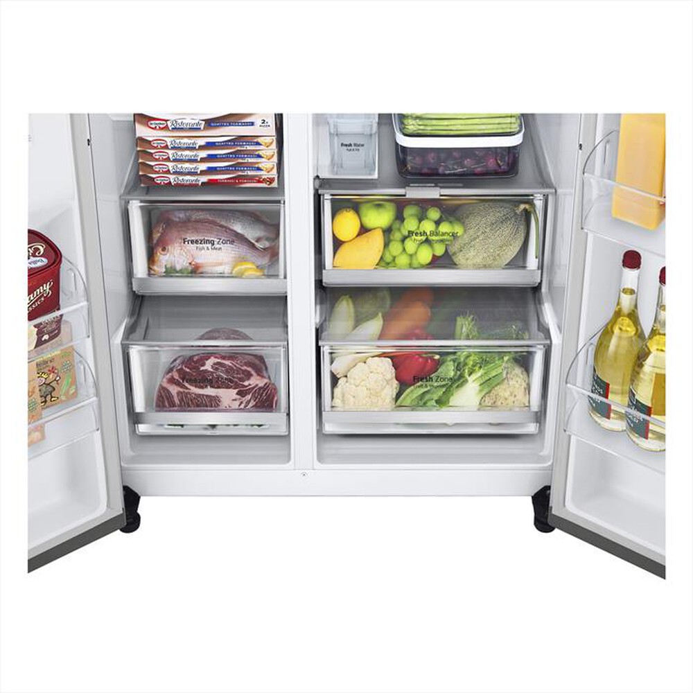 "LG - Frigorifero side by side GSLV91MBAC Classe C 635L-Acciaio inossidabile"