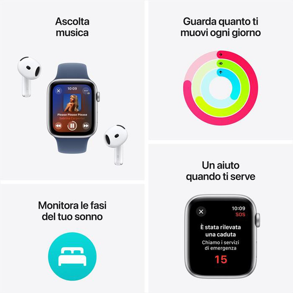 "APPLE - Watch SE GPS 44mm Cassa Alluminio-Galassia Sport Band Galassi- S"