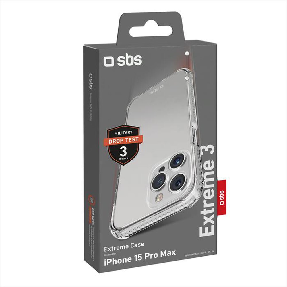 Immagine del prodotto SBS - Cover Extreme 3 TEUNBKEX3IP1567P iPhone 15 Pro Max-Trasparente