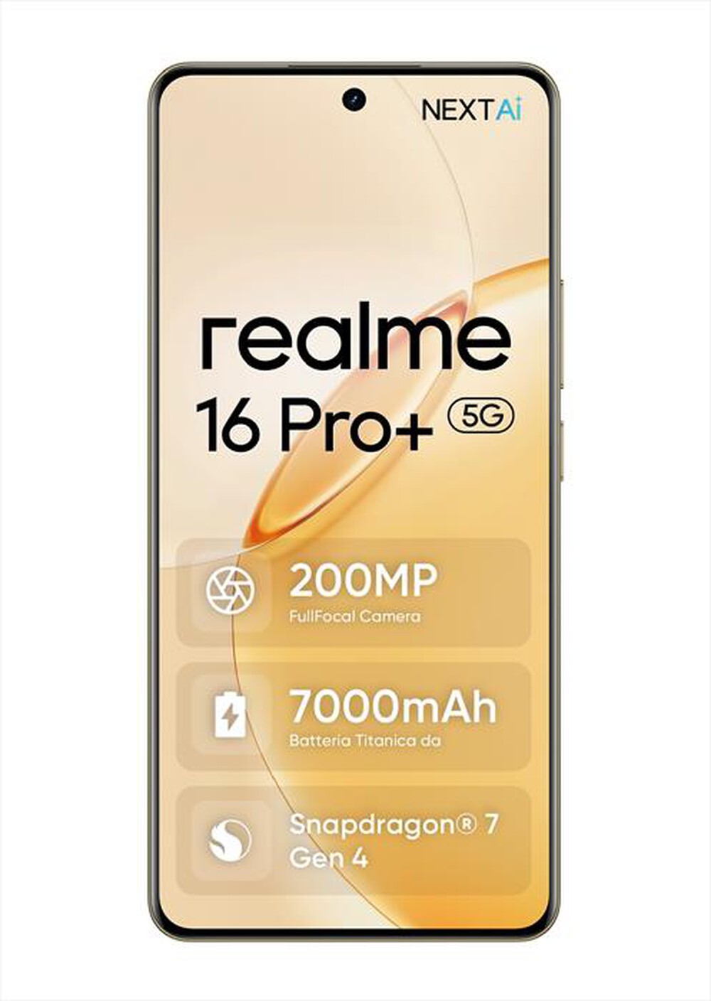 Immagine del prodotto REALME - Smartphone REALME 16 PRO+ 5G (512GB 12GB)-Master Gold