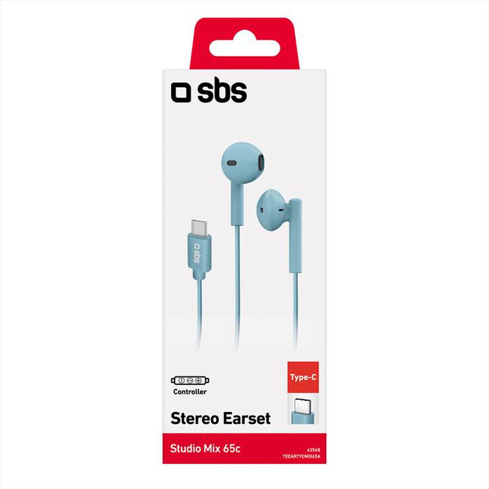 "SBS - Auricolari semi in-ear TEEARTYCMIX65A-Azzurro"