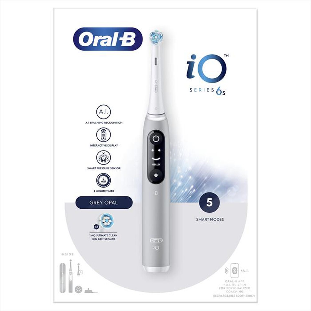 "ORAL-B - Spazzolino elettrico ricaricabile IO 6S-Grigio"