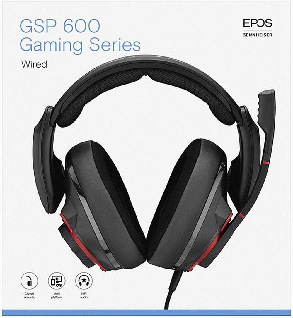 "EPOS SENNHEISER - GSP 600 CLOSED ACOUSTIC BIANCA-Nera"