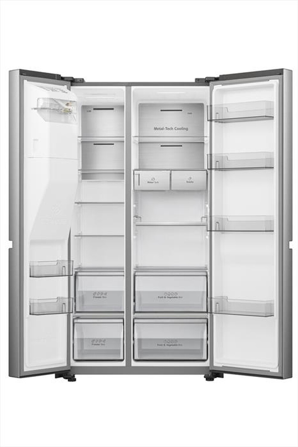 "HISENSE - Frigorifero side by side RS818N4TIE Classe E 632lt-Inox"