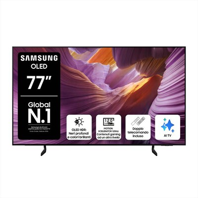 SAMSUNG - Smart TV OLED UHD 4K 77" QE77S85FAEXZT-Graphite Black