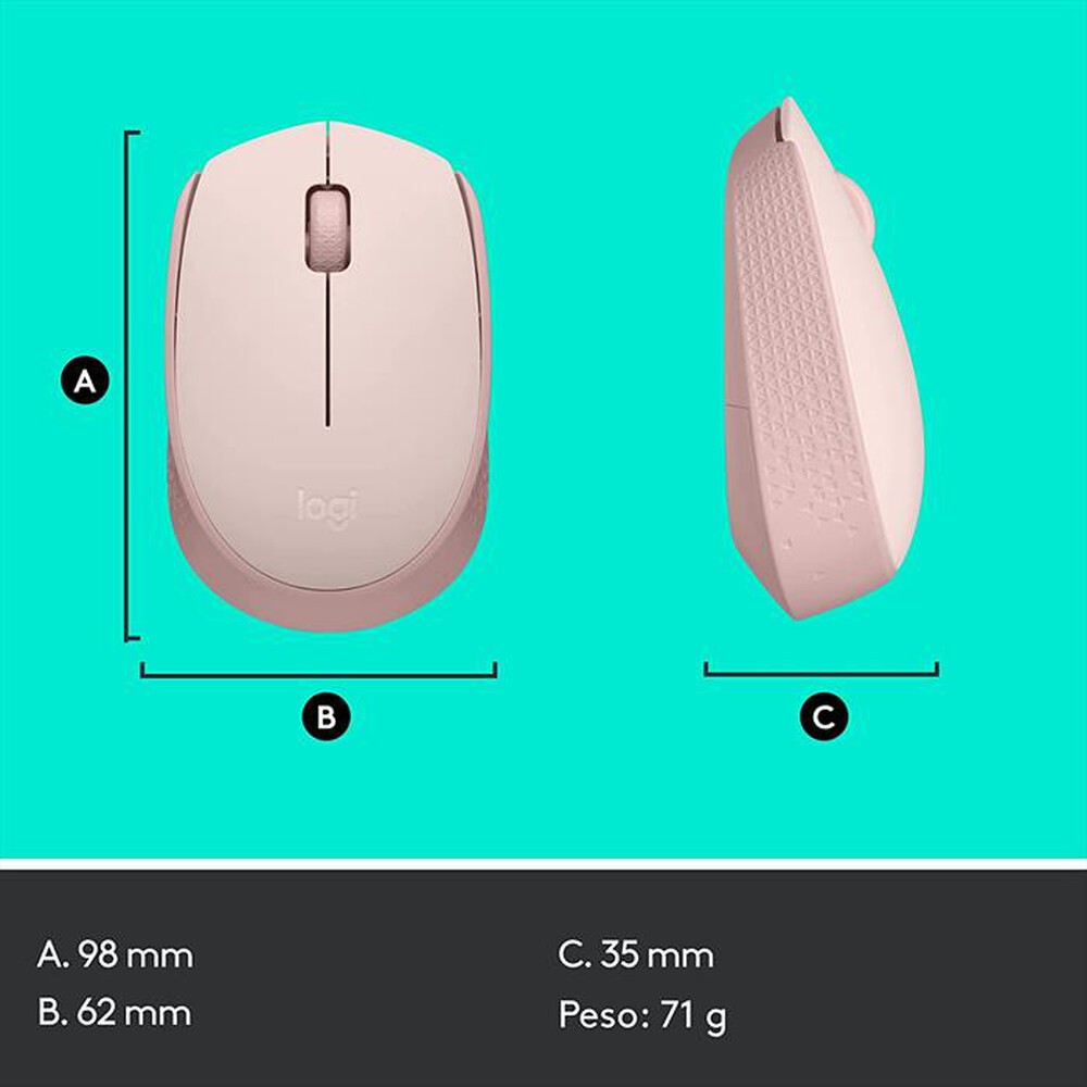 "LOGITECH - M171 Wireless Mouse-Rosa"