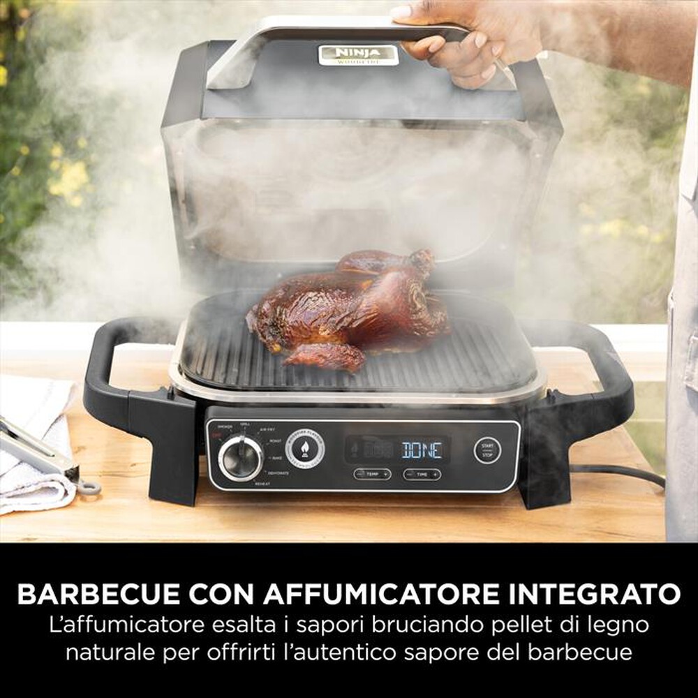 "NINJA - BBQ elettrico Woodfire+affumicatore OG701EU-nero"