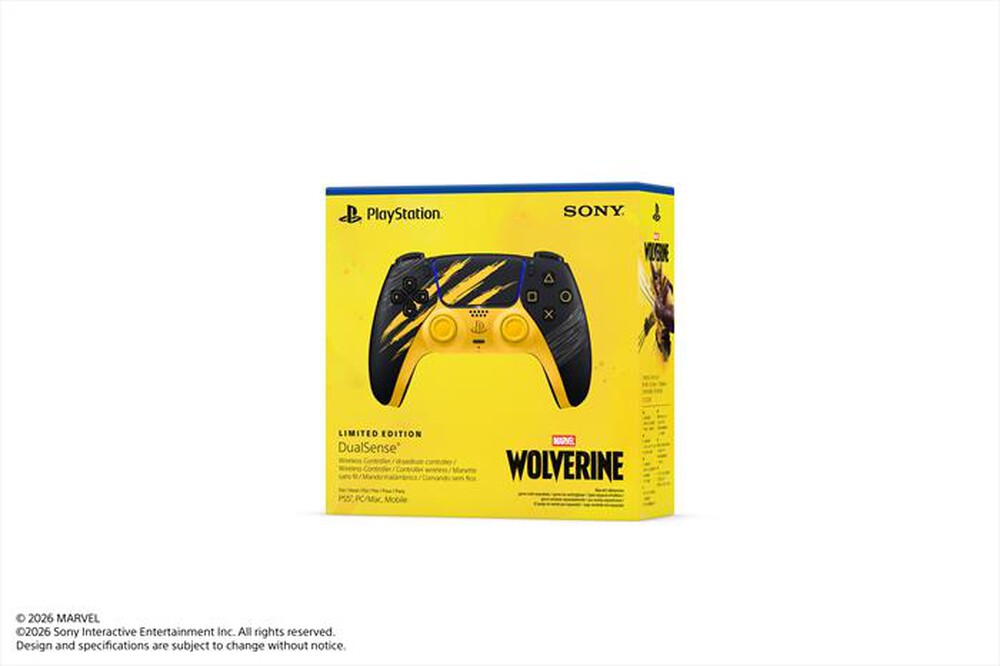 Immagine del prodotto SONY COMPUTER - Controller DualSense Wolverine Battle Limited Ed.-Nero, Giallo