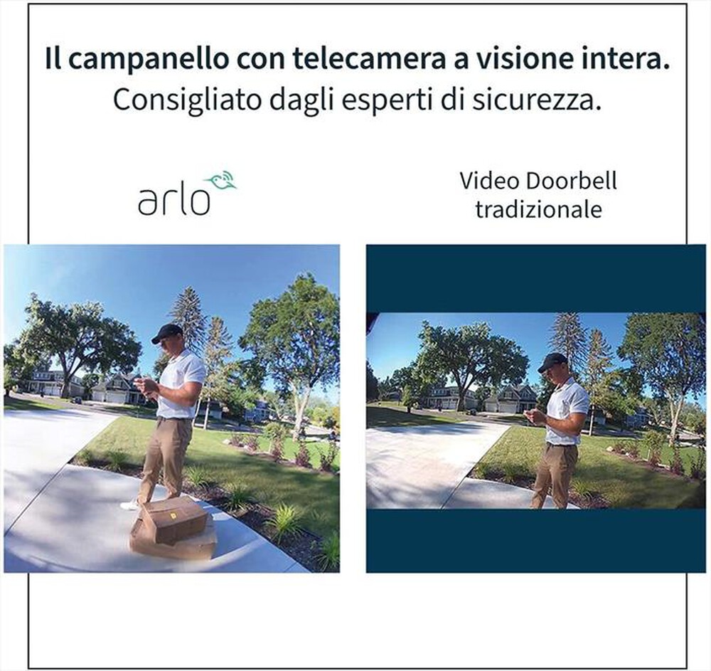"ARLO - ESSENTIAL VIDEO DOORBELL SENZA FILI CON CHIME 2-White"