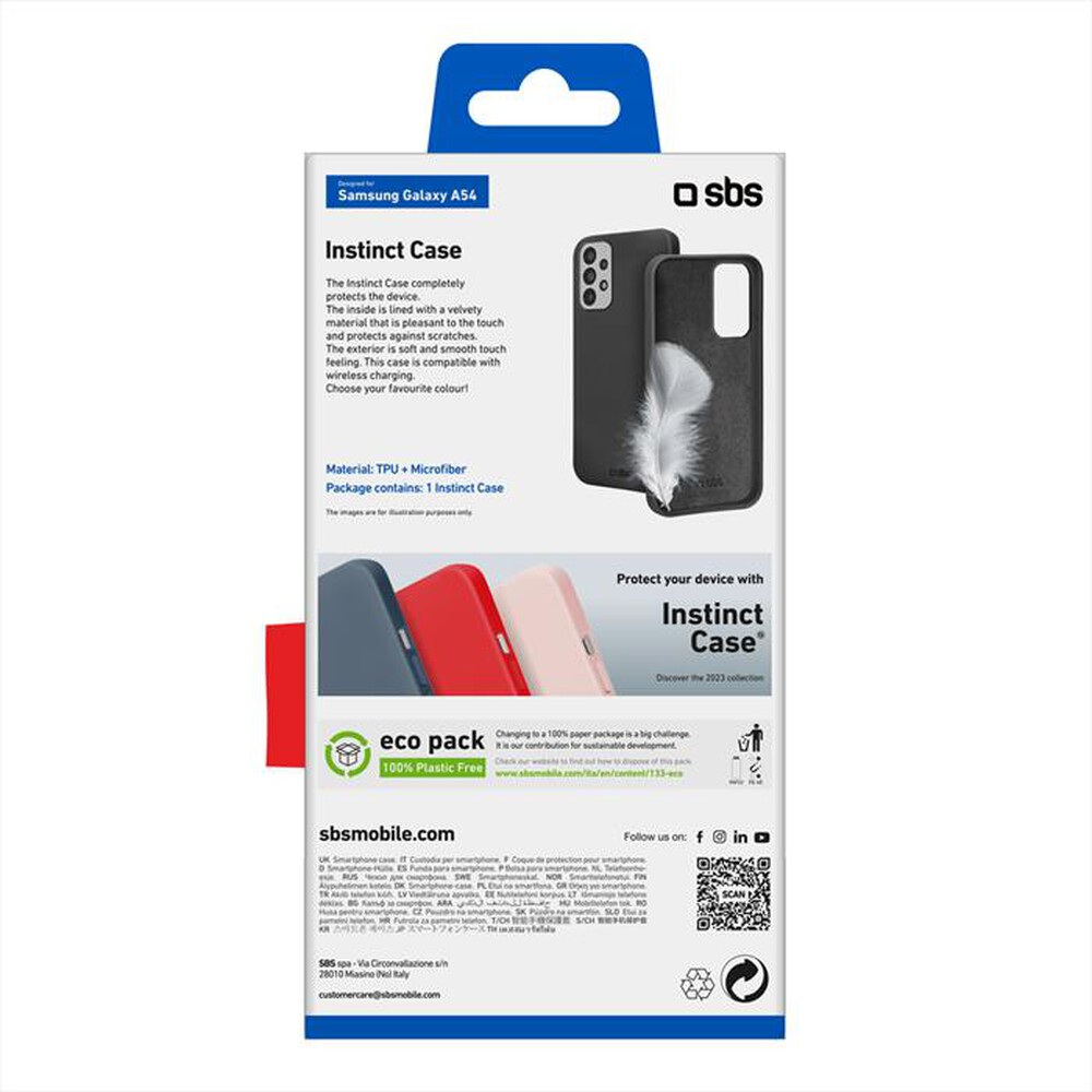 "SBS - Cover TEINSTSAA54K per Samsung A54-Nero"