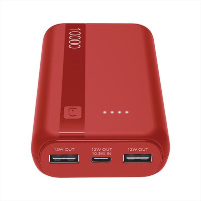 CELLULARLINE - POWER BANK ESSENTIAL 10000-Rosso
