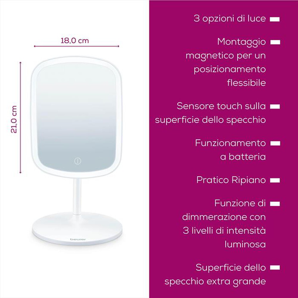 Immagine del prodotto BEURER - Specchio cosmetico illuminato BS 47
