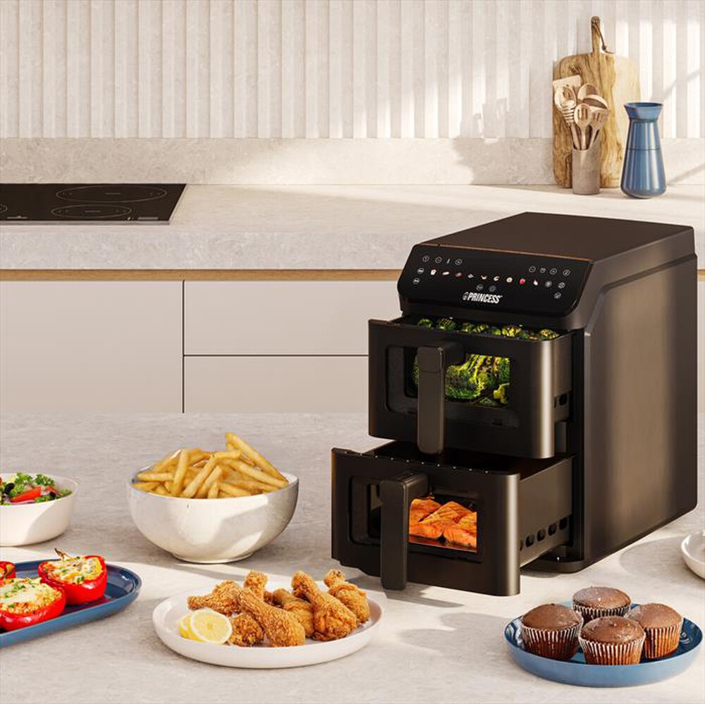 Immagine del prodotto PRINCESS - Friggitrice ad aria DUAL VERTICAL-Nero