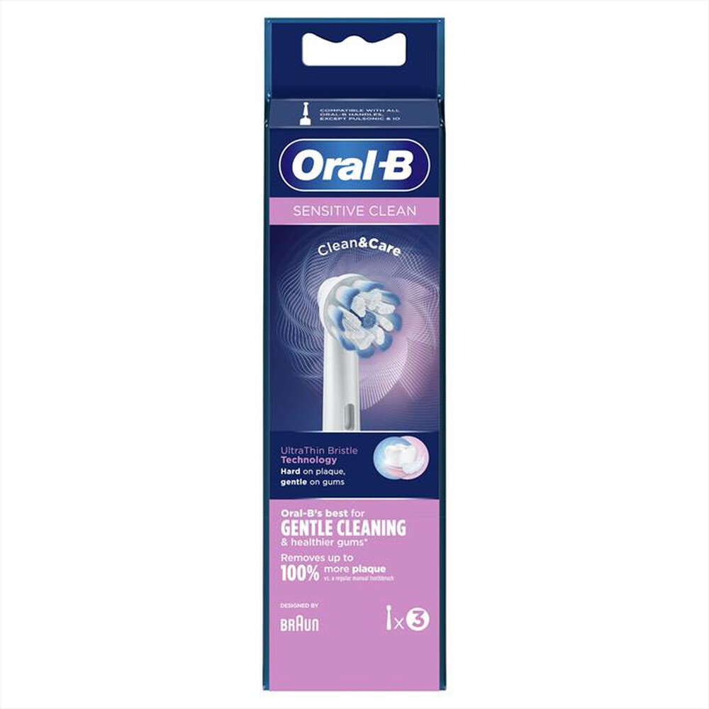 "ORAL-B - Testine Sensitive Clean, 3 Pezzi-Bianco"