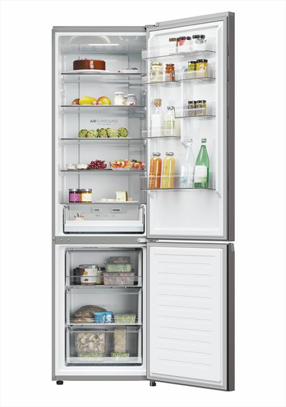 "HAIER - Frigorifero combinato HDPW3620DNPD Classe D 406 lt-Acciaio inossidabile"