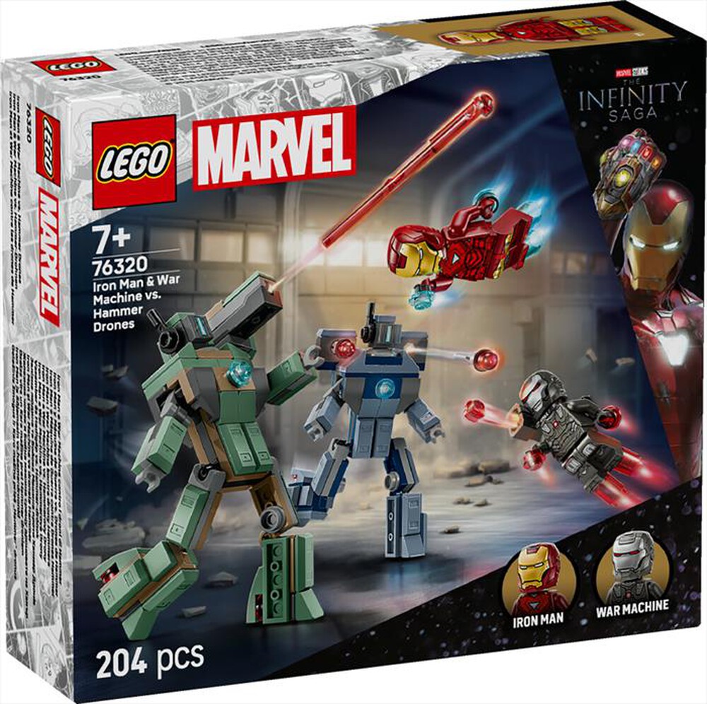 Immagine del prodotto LEGO - 76320 IRON MAN E WAR MACHINE E DRONI DI HAMMER-,