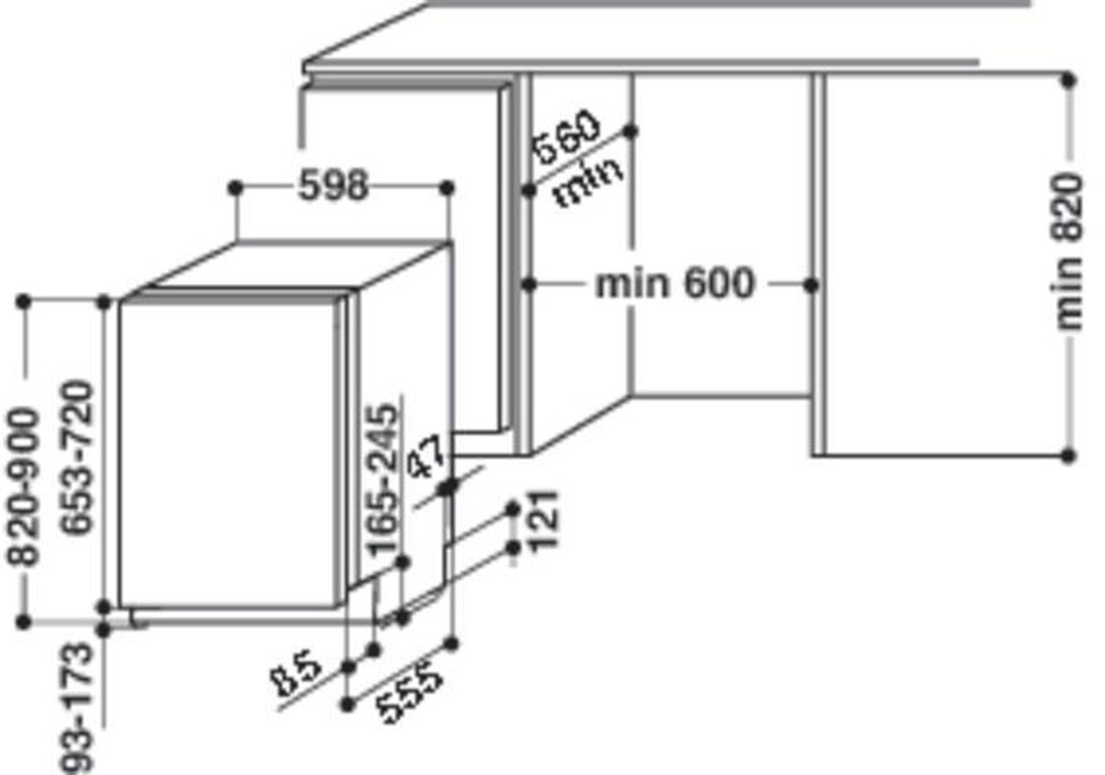 "WHIRLPOOL - Lavastoviglie incasso WRIC 3C26 P Classe E"