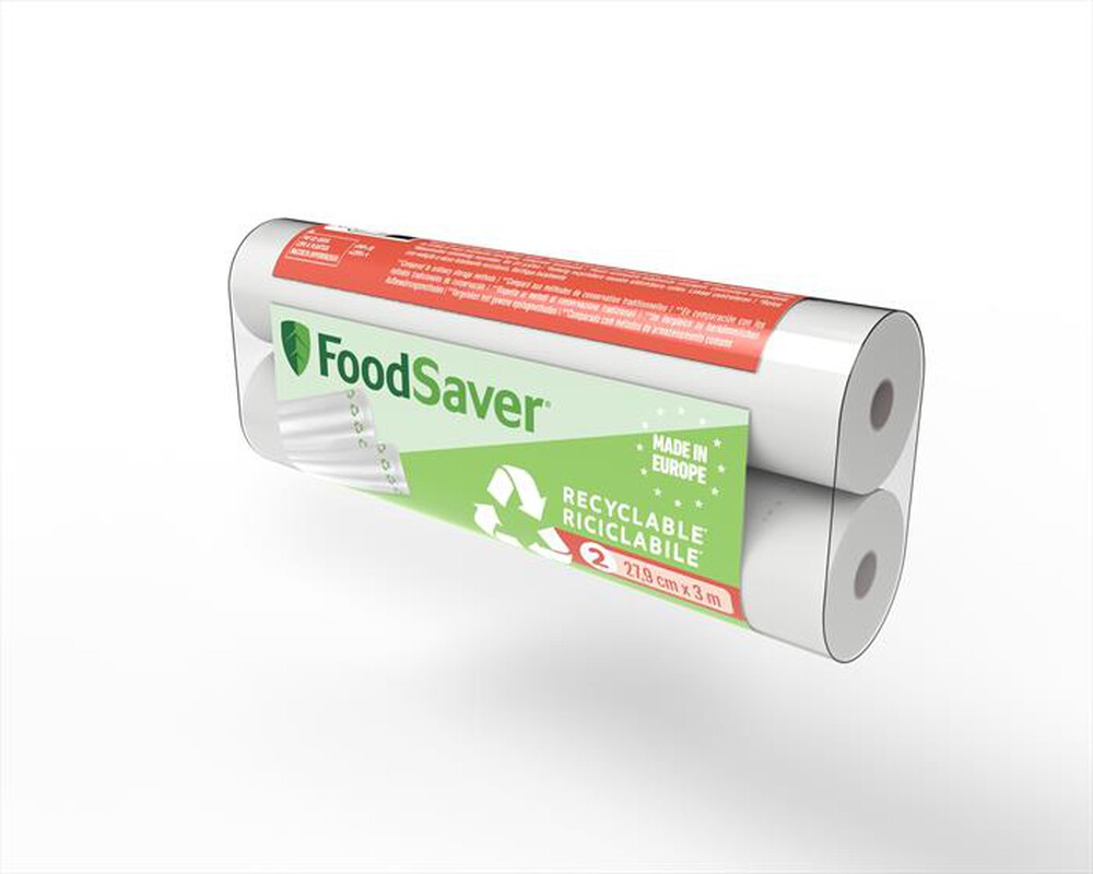 "FOODSAVER - 2 ROTOLI RICICLABILI 28 CM X 3M-trasparente"