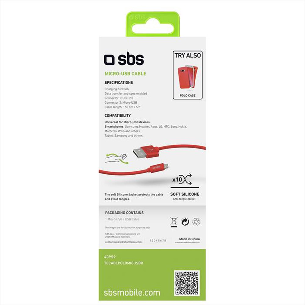 "SBS - TECABLPOLOMICUSBR-ROSSO"