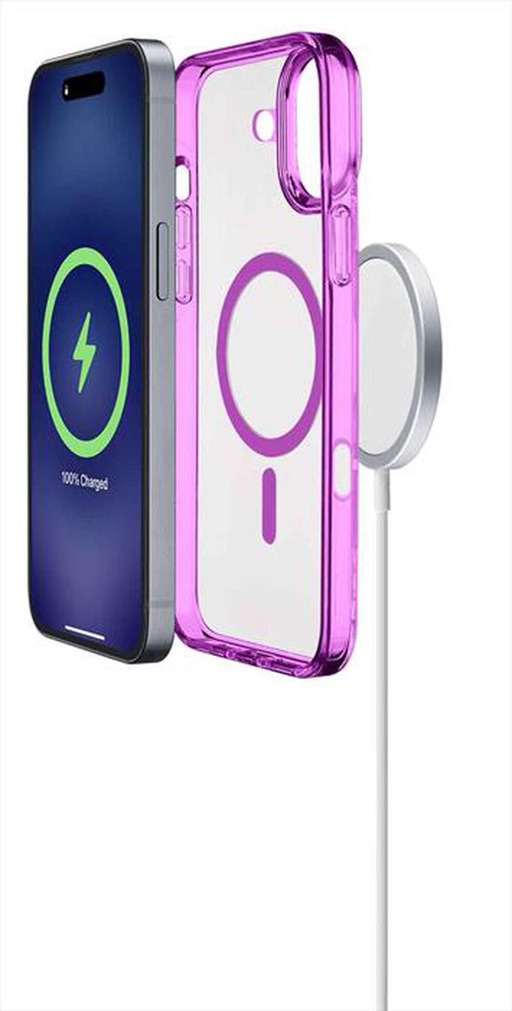 "CELLULARLINE - Cover ICONIC MAG iPhone 16 Plus-Rosa"