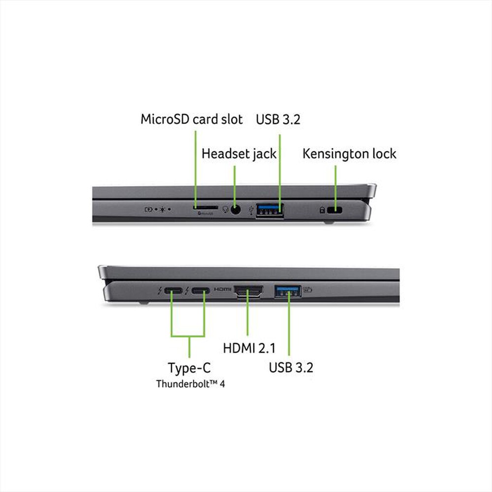 "ACER - Notebook SWIFT GO 16 SFG16-72-56PT 16 POLLICI-Grigio"